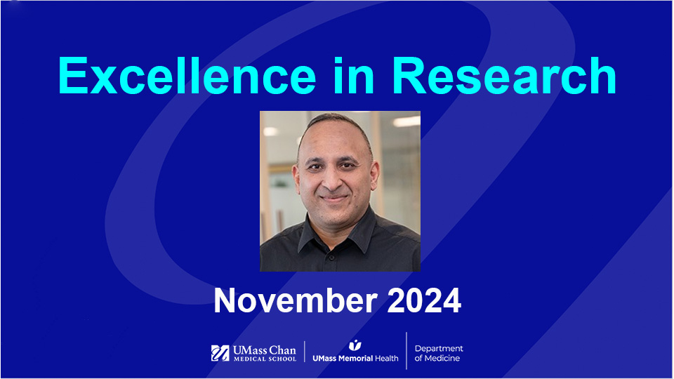  Excellence in Research, November 2024, image of Sandeep Jubbal, MD