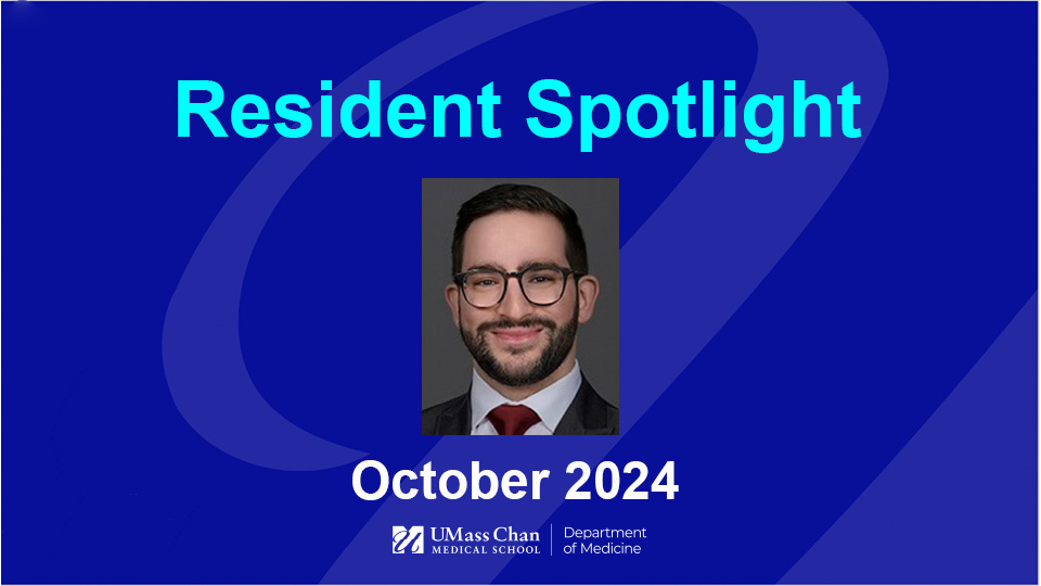  Resident Spotlight, October 2024, image of Bryan Kamel, MD