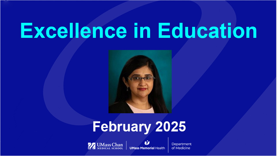  Excellence in Education, February 2025, image of Shruti Hegde, MD