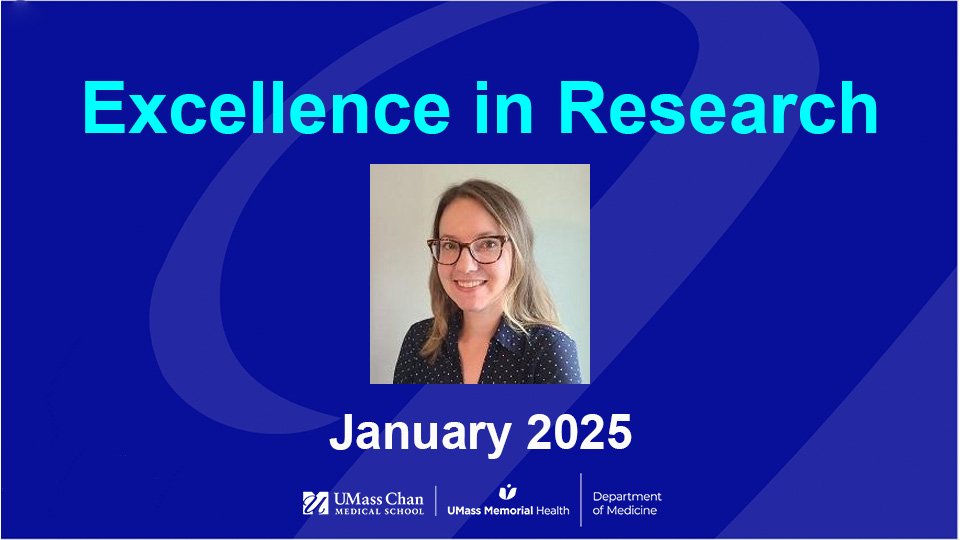  Excellence in Research, January 2025, image of Megan Orzalli, PhD