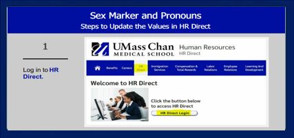 Picture of HR Direct screen print (Job Aid pdf file image)