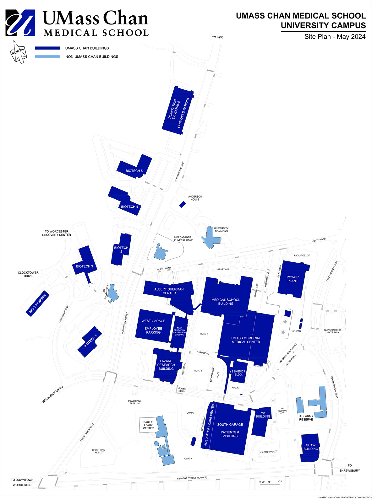 UMass Chan Medical School campus map