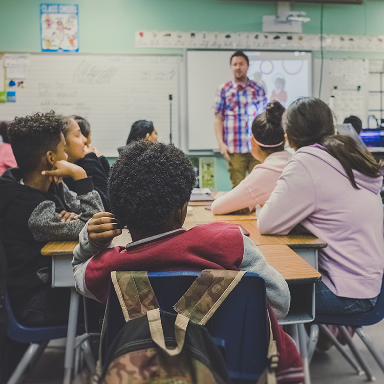 Students in a classroom