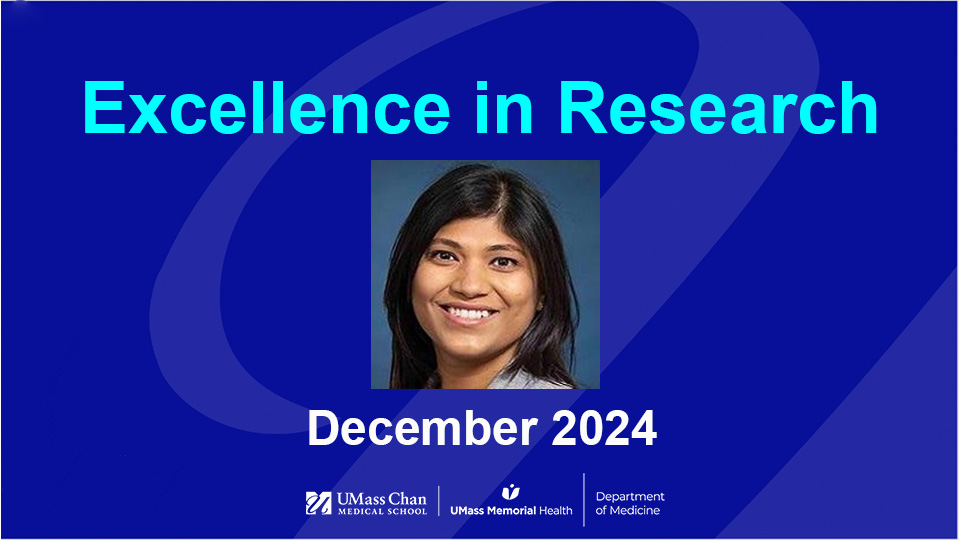  Excellence in Research, December 2024, image of Kriti Mittal, MD