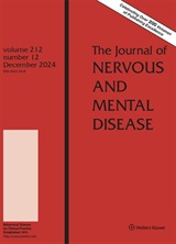 The Journal of Nervous and Mental Disease Cover