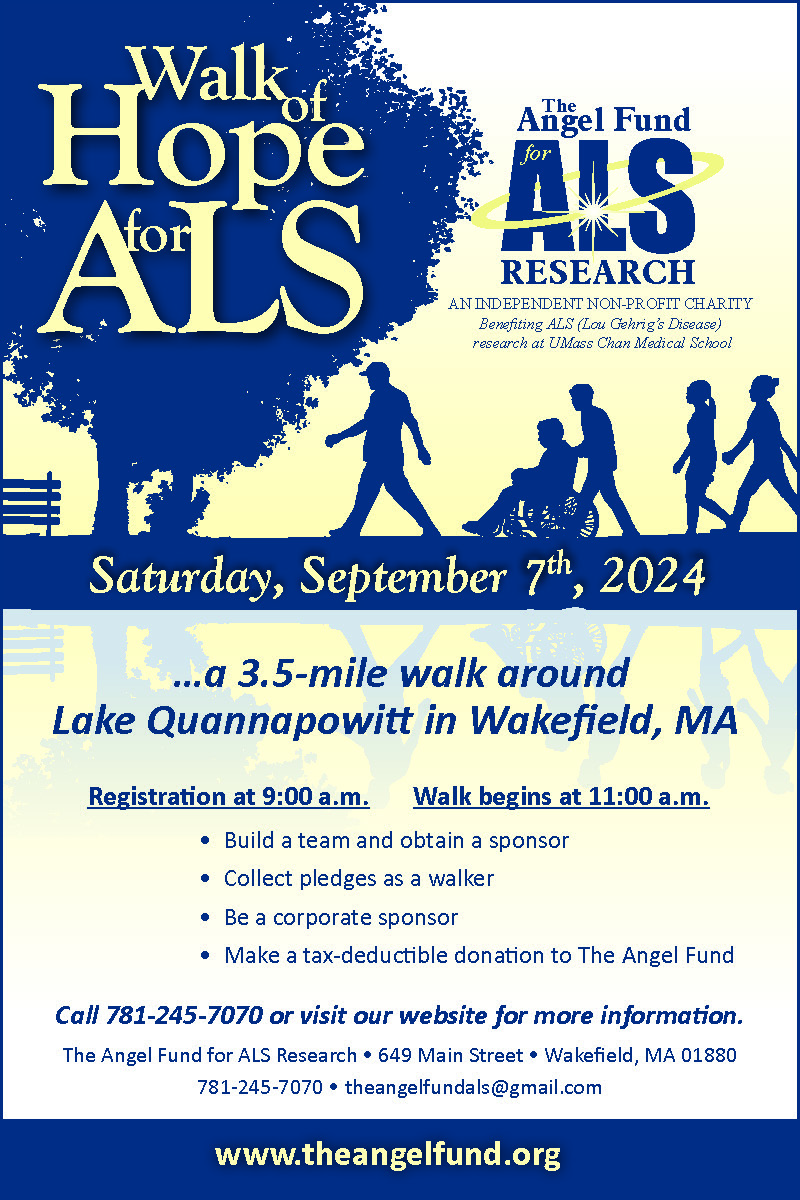 The Walk of Hope for ALS in Wakefield on September 7, 2024 at 11 am