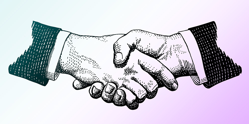 Illustration of a handshake