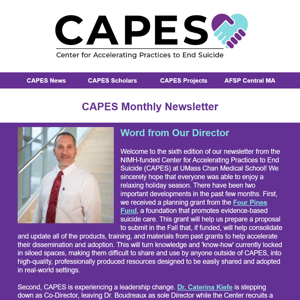 CAPES January 2025 Newsletter Thumbnail