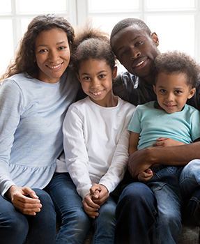 Young Black Family