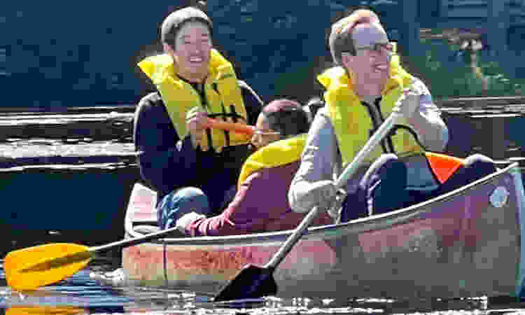 Two men in a boat