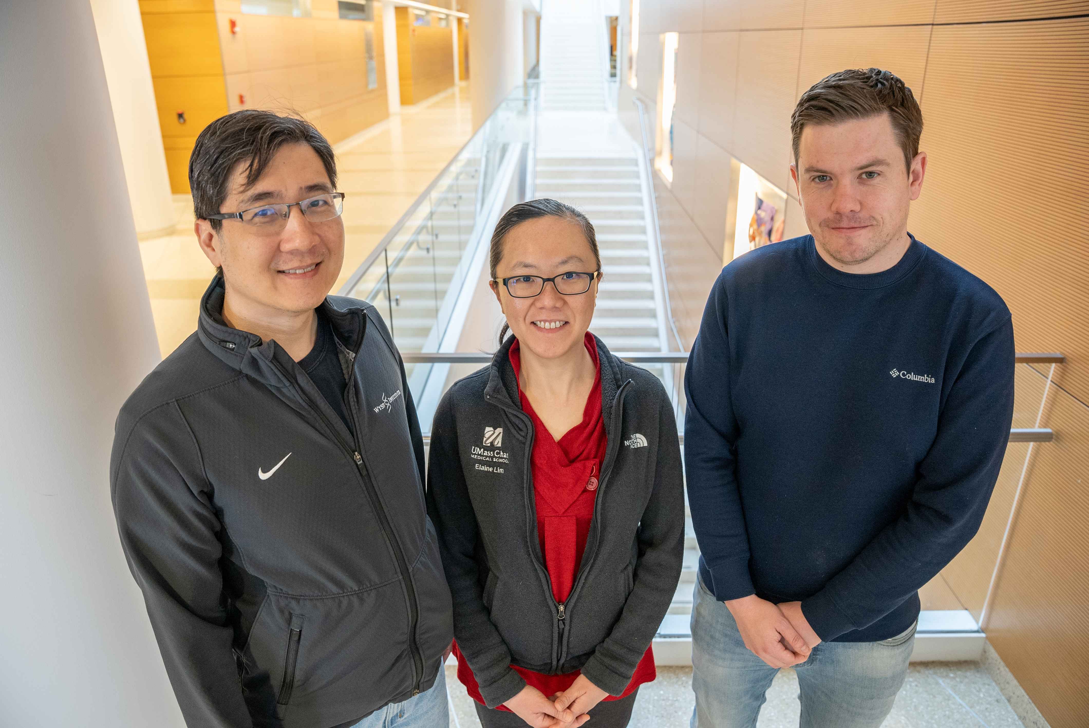 PolyBio grant recipients; Rigel Chan, PhD, Elaine Lim, PhD, Fiachra Humphries, PhD