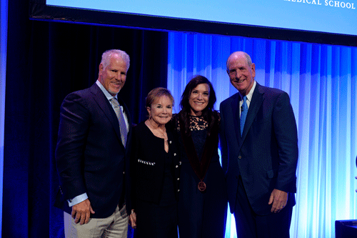 Daryl Bosco on stage with Chancellor Collins, Swanee DiMare and Tony DiMare