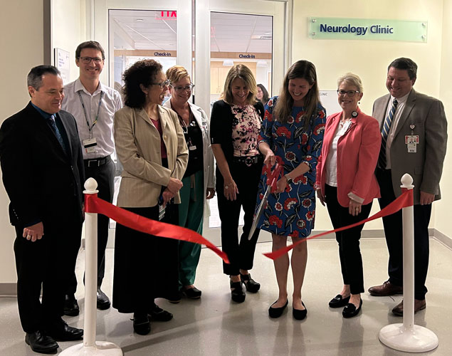 UMass ribboncutting event opening the Cognitive and Behavioral Neurology Clinic