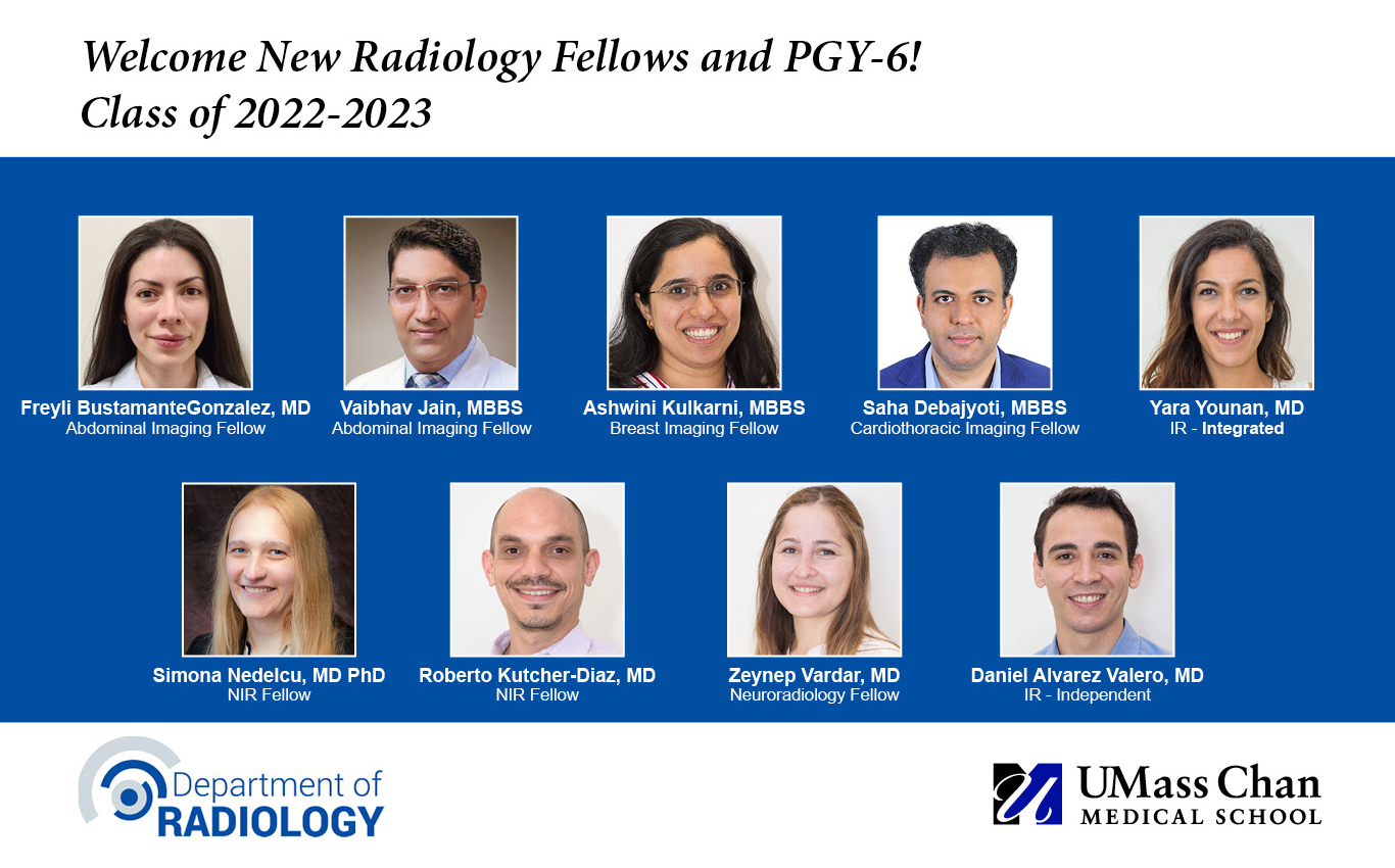 New UMass Radiology Residents 2022