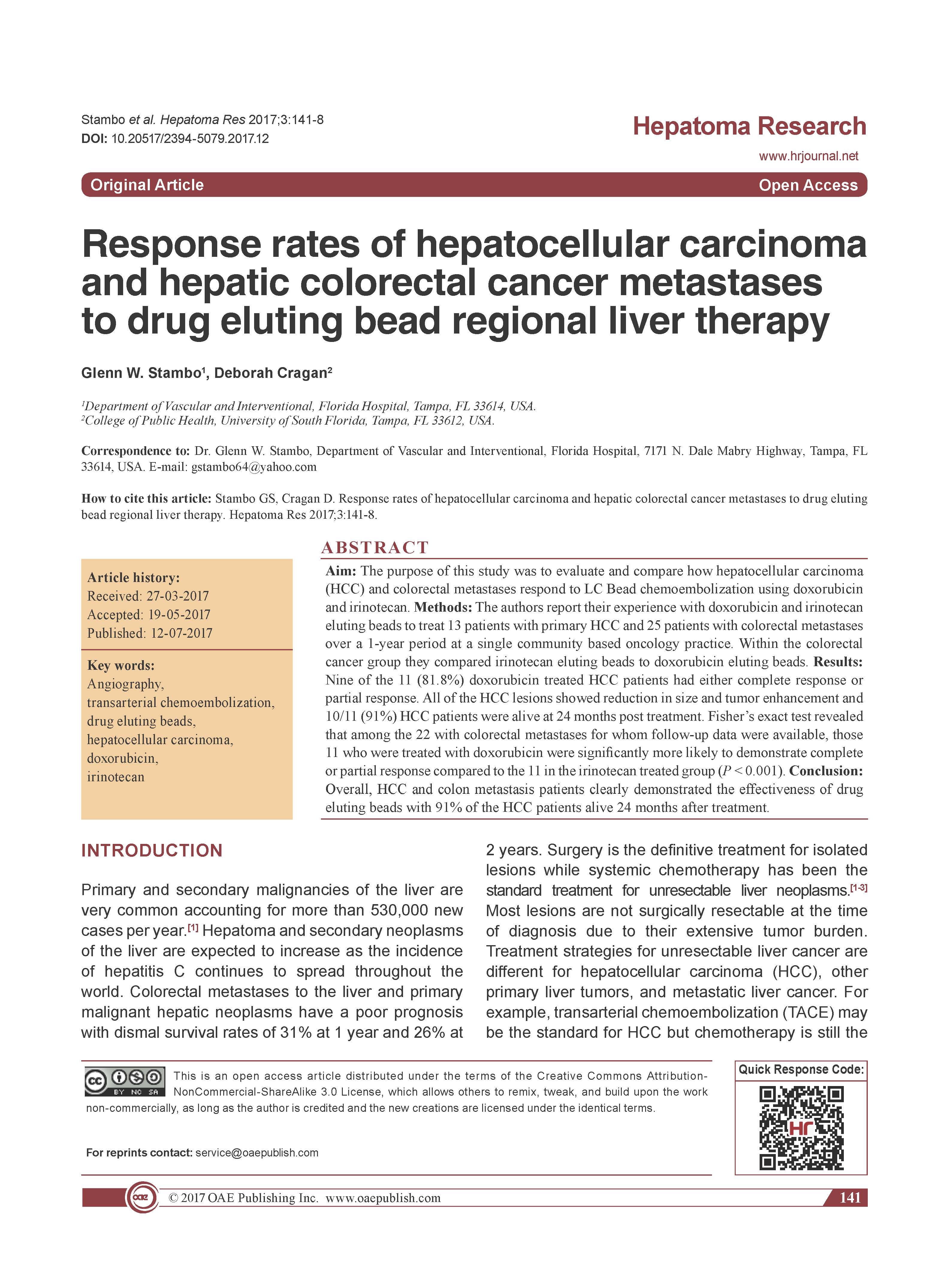 GlenStambo - Hepatoma Article