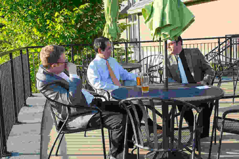 Conversations on the deck