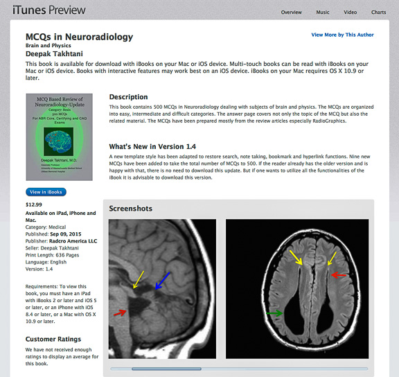 Dr Deepak Takhtani book MCQs in Neuroradiology