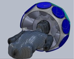 Frontal view SolidWorks CAD