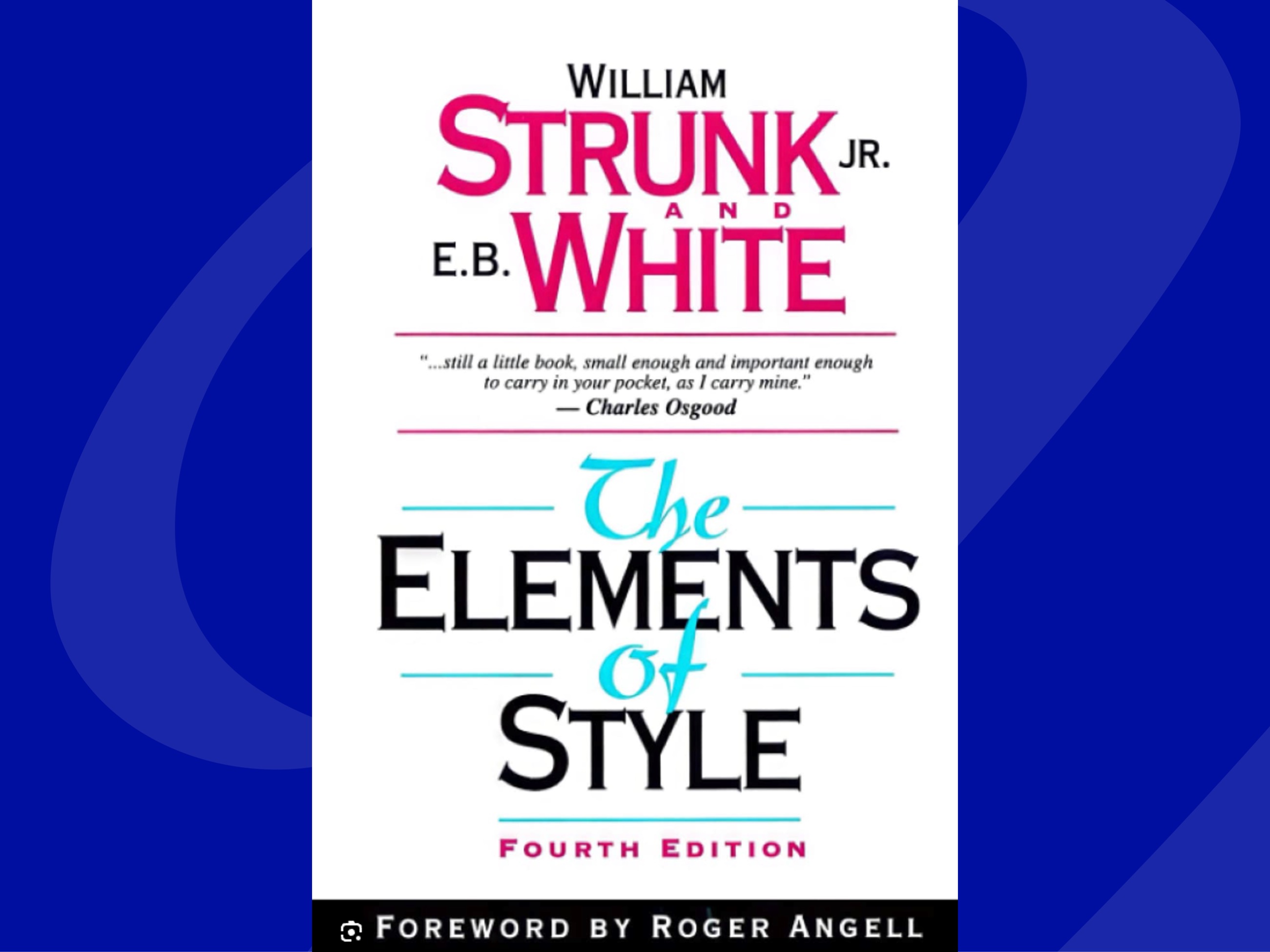 Book cover image of "The Elements of Style"