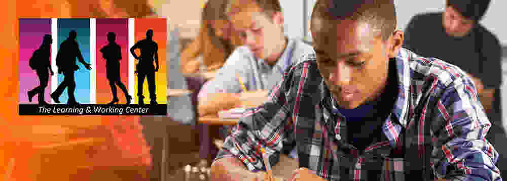 black teen in the classroom studying