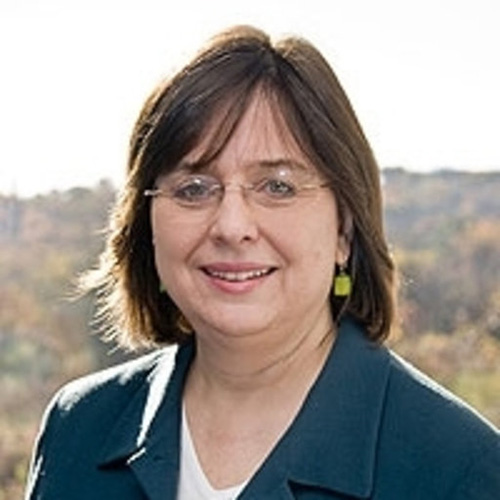 white woman brown hair and glasses