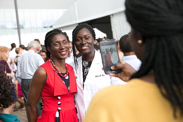 Afua Nti is all smiles after the ceremony