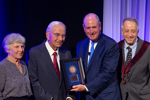 Margery and Neil Blacklow, Chancellor Collins and Douglas Golenbock, MD