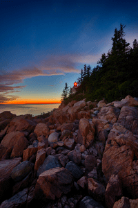 Scott Erskine photo Bass Harbor Afterglow