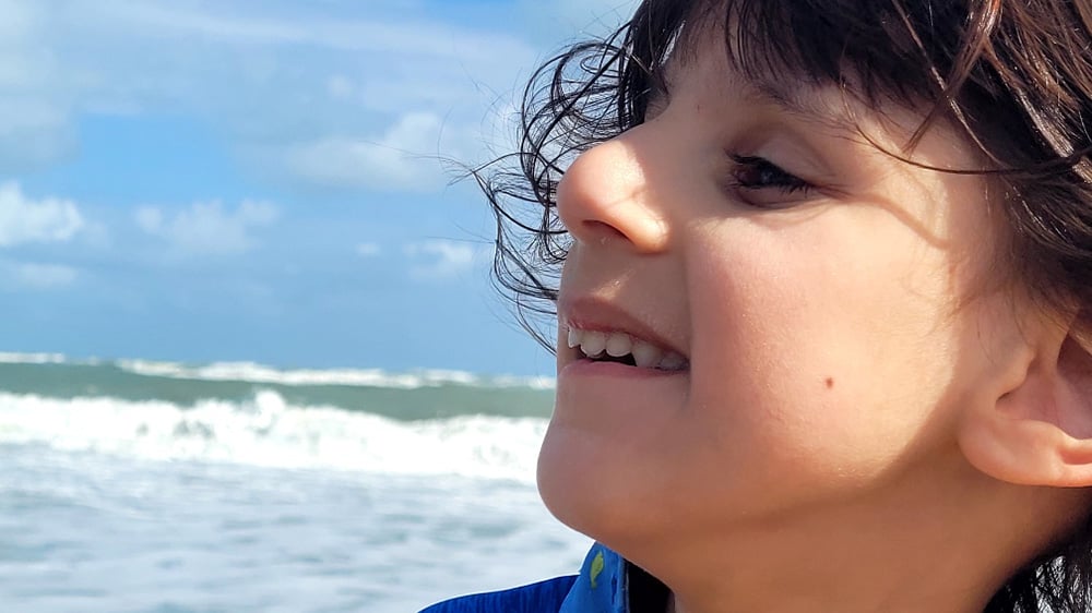 Close up of Riaan at the beach