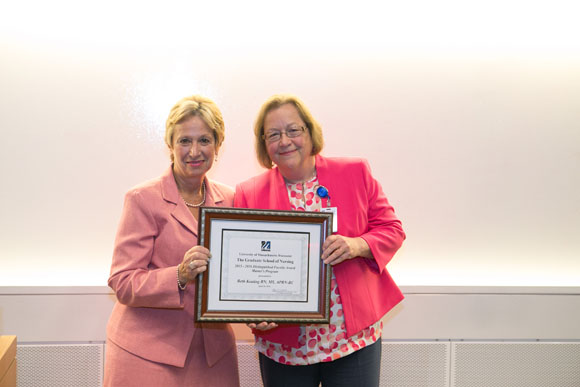 Dr. Vitello and Distinguished Faculty Award recipient Elizabeth Keating, MS, APRN, NP-C