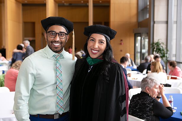 School of Medicine class speaker Kiran Mullur and his sister, Jyotsna Mullur, MD, SOM ’16