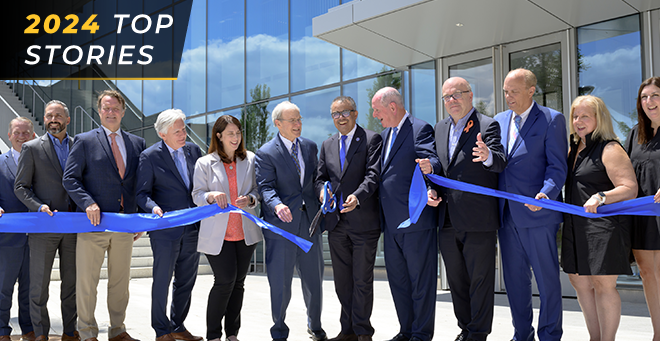 Top story: New education and research building unveiled; honorary degree awarded to WHO director-general