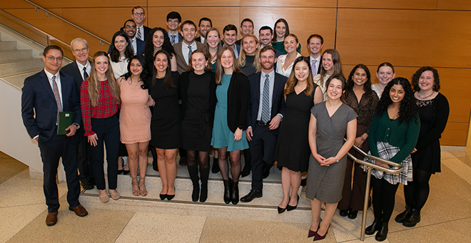 Alpha Omega Alpha Honor Medical Society inductees celebrated for leadership, community engagement, research