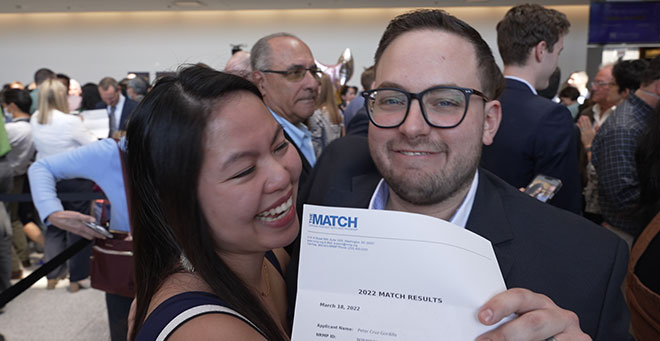 MD/PhD student Peter Cruz-Gordillo matches into neurosurgery residency on Match Day 2022