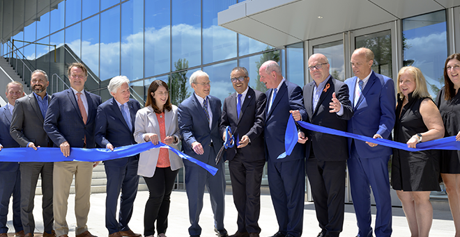 New education and research building unveiled; honorary degree awarded to WHO director-general