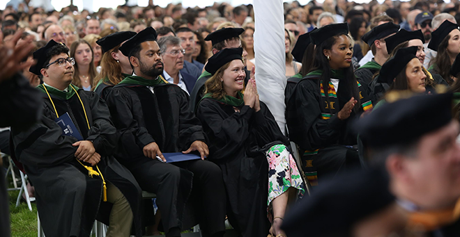 Graduates sitting in their seats