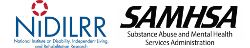 NIDILRR and SAMHSA logos